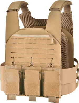 GFIRE Tactical Vest Breathable Adjustable Modular Paintball Vest with Removable Pouch, Lightweight Vest Outdoor Training