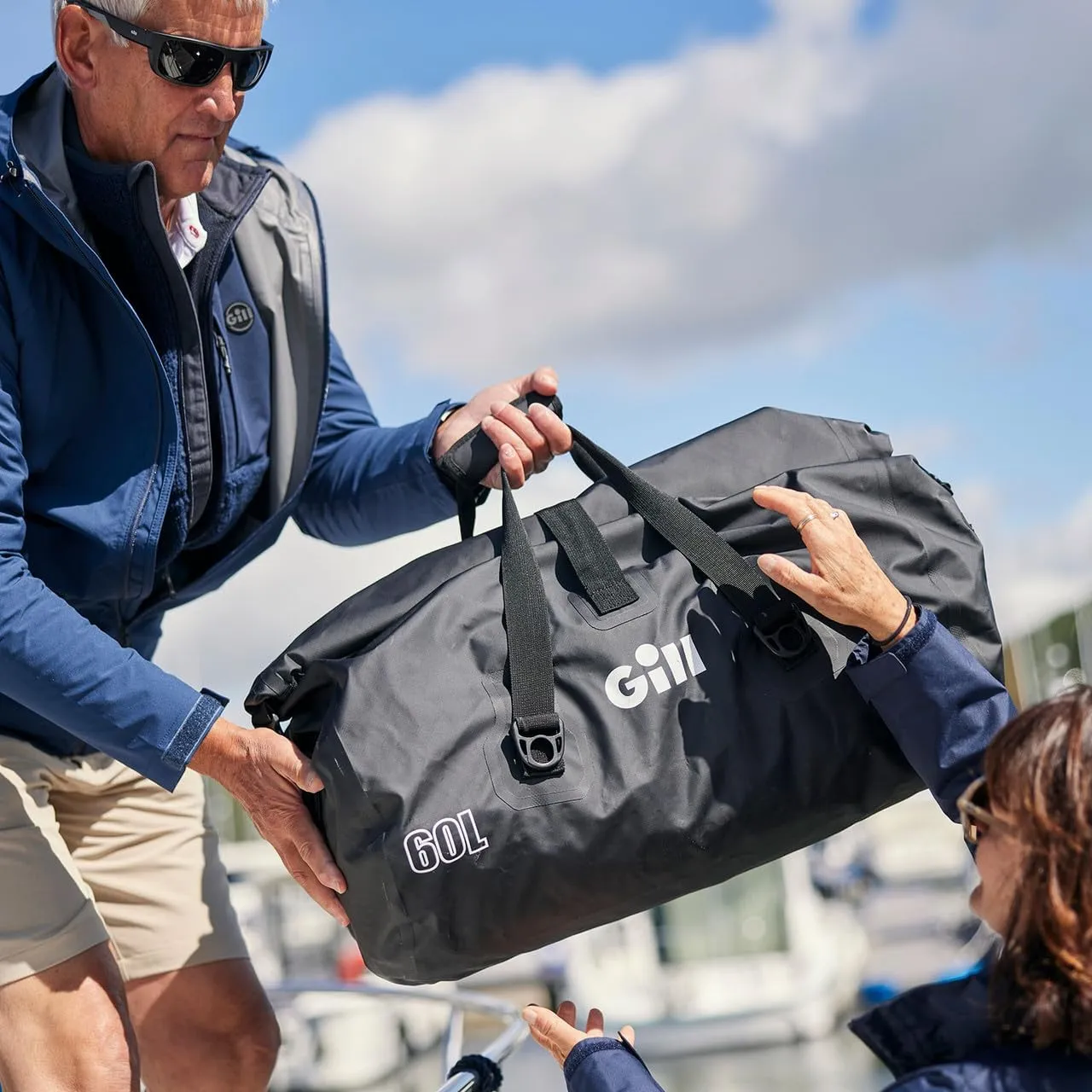 Gill Voyager 60 Litre Duffel Bag - Waterproof & Puncture Resistant for Water Sport, Gym, Beach, Boating, Travel, Camping