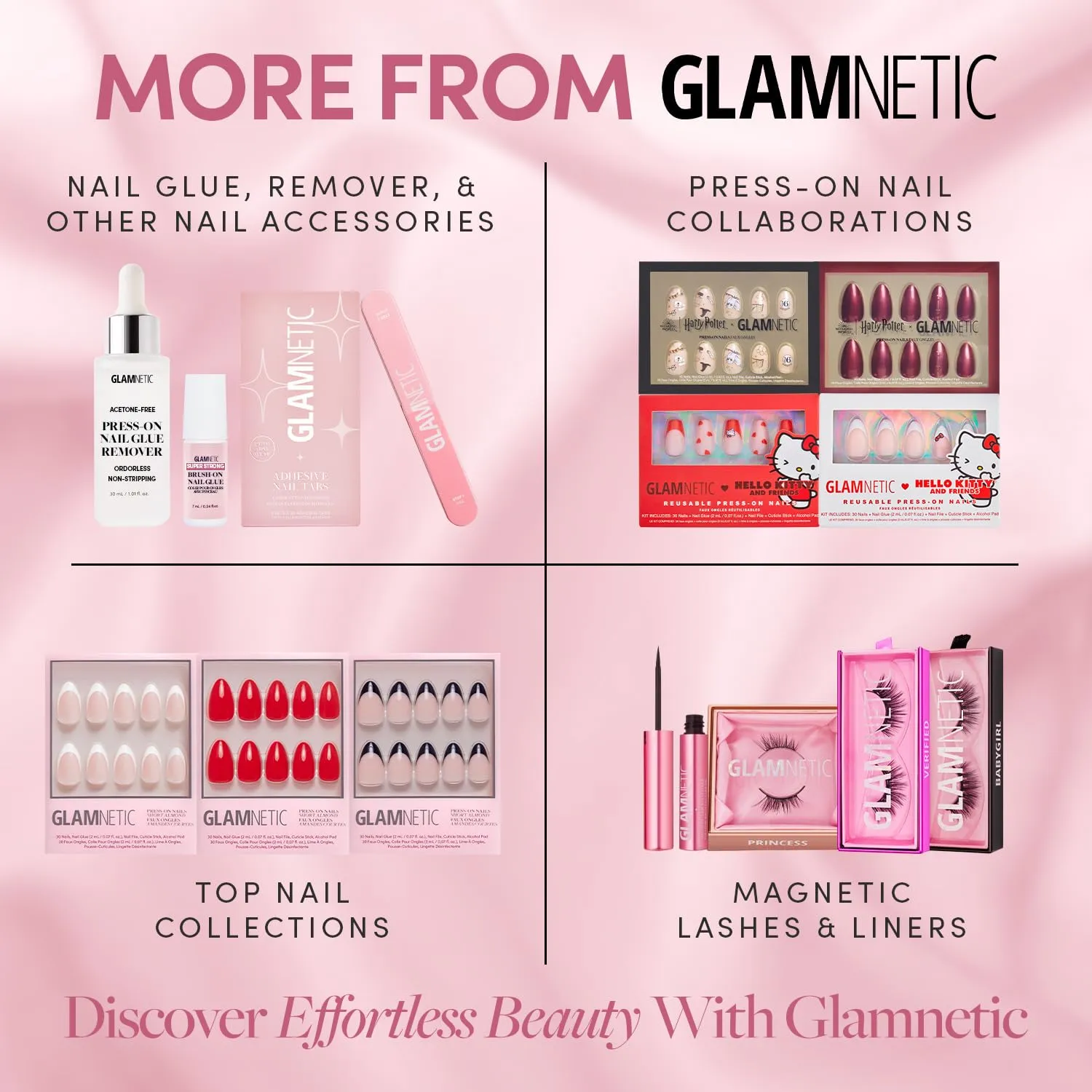 Glamnetic Press On Nails - Hot Pink | Opaque Bright Neon Pink Short Oval Fake Nails, Reusable | 15 Sizes - 30 Nail Kit