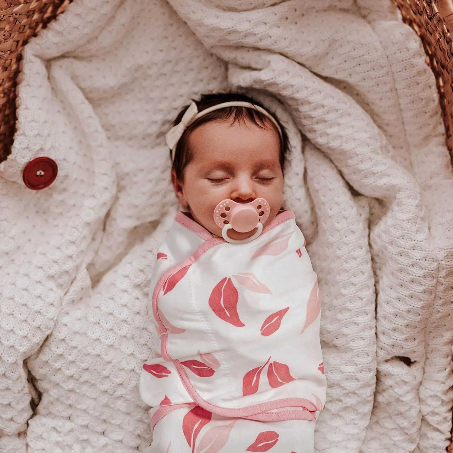 GLLQUEN BABY Girl Swaddles 0-3 Months - 3 Pack Baby Swaddles Sack for Newborn, Infant Sleep Sack, Easy Swaddling Wrap, A Pink Florals, Nursery Swaddle Blankets Essentials