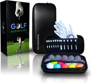 Golf Glove holder case Golf Glove caddy Golf Bag Accessories for Men Golf Accessories Bag Golf essentials for men Golf ball holder Golf Organizer Golf glove case golf ball bag