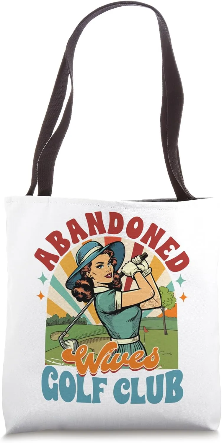 Golf Player Golfer Golf Club Abandoned Wives Golf Club Tote Bag