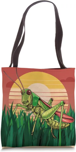 grasshopper Vintage Retro Sunset Tote Bag