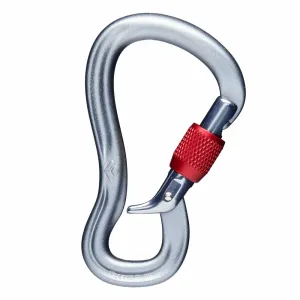 Gridlock Screwgate Carabiner Dark Gray/red