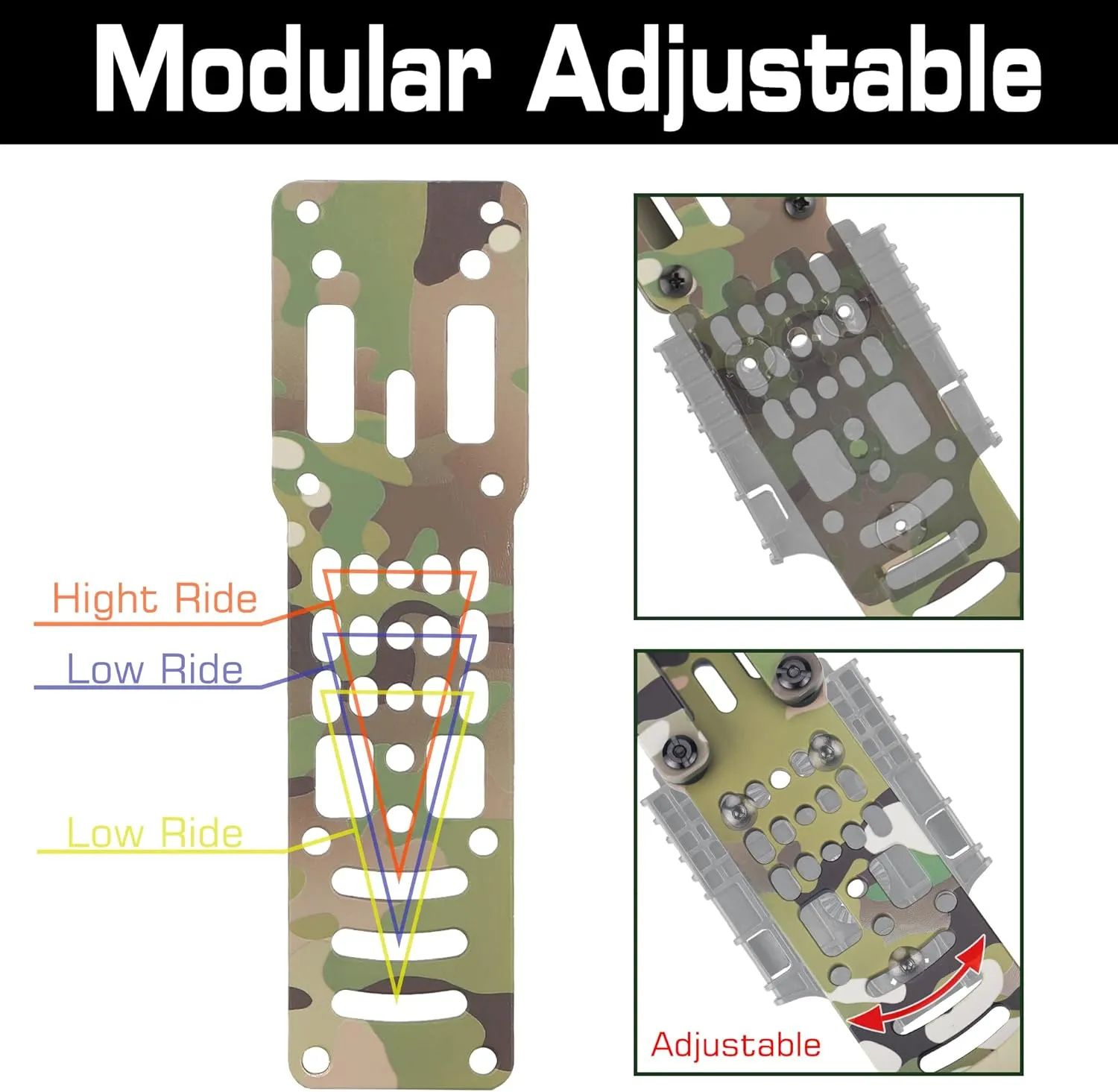 Guayma Drop Leg Holster Adapter Duty Belt Accessories for QLS Kit,Modular Holster Adapter with Thigh Strap Airsoft Tactical Police Gear