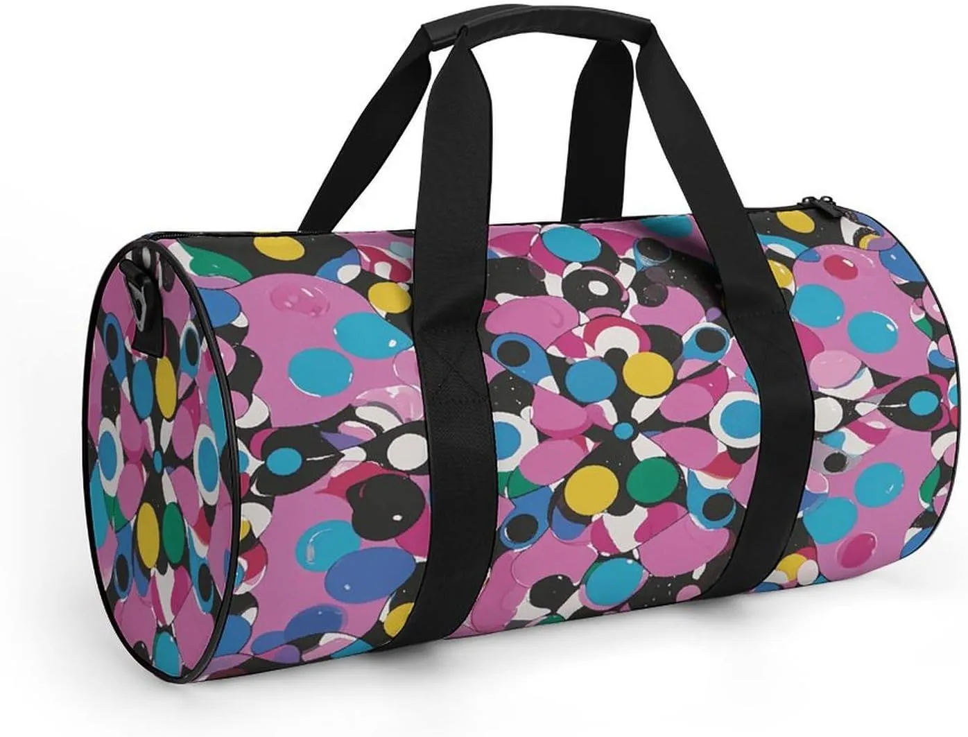 Gym Bags Small Twister Polka Dots Duffel Bag Overnight Bag with Shoe Compartment Carryon Bag for Men Women