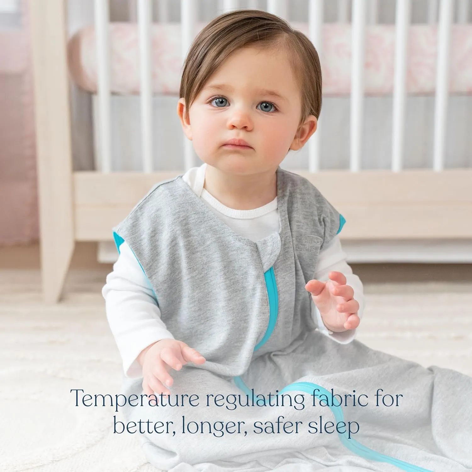 HALO Sleepsack Ideal Temp, Baby Wearable Blanket, TOG 1.0, Navy/Orange, Large