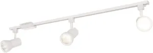 Hampton Bay 44 in. 3-Light White Integrated LED Track Lighting Kit with Large Cylinder Metal Shades
