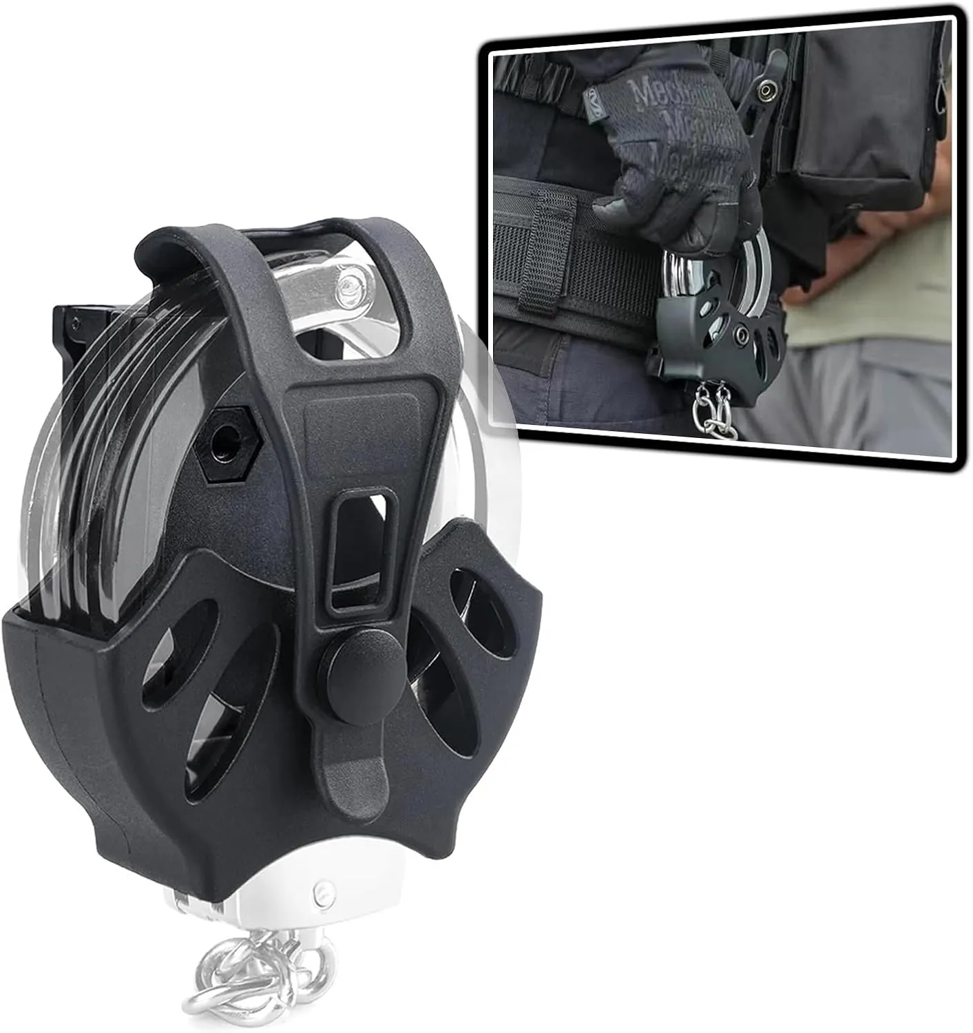 Handcuff Case, Handcuff Holster Fits Standard Handcuffs/Asp Handcuffs, for Molle Airsoft Vest Belt, Law Enforcement Handcuff Pouch