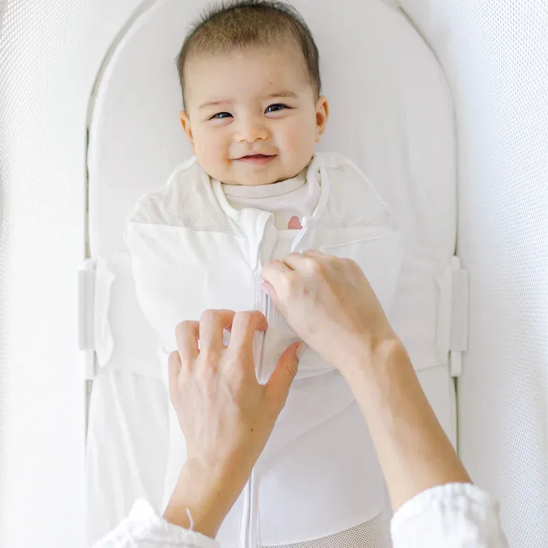 Happiest Baby 100% Organic SNOO Sleep Sack - White