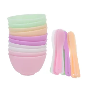 Healifty Face Mask Skin Care Facial Brush 10pcs Makeup Mixing Bowl with 10pcs Stick Set Diy Mixing Tool Kit with 10pcs Stick Spatula Silicone Face Cream Lotion Bowls Face Mask Skin Care Facial Mask