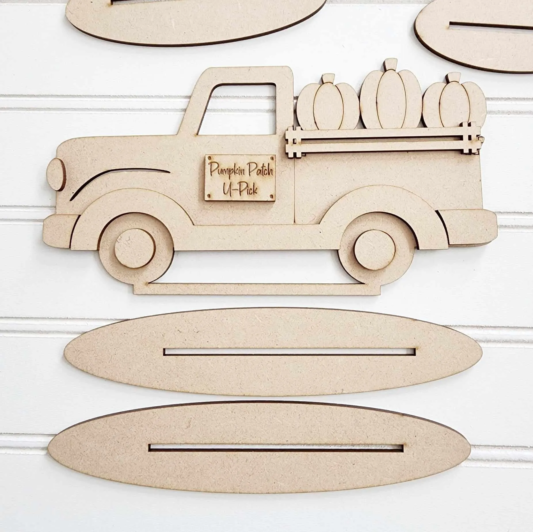 Hello Pumpkin Standing Fall Trio DIY Kit - Wood Blanks for Painting