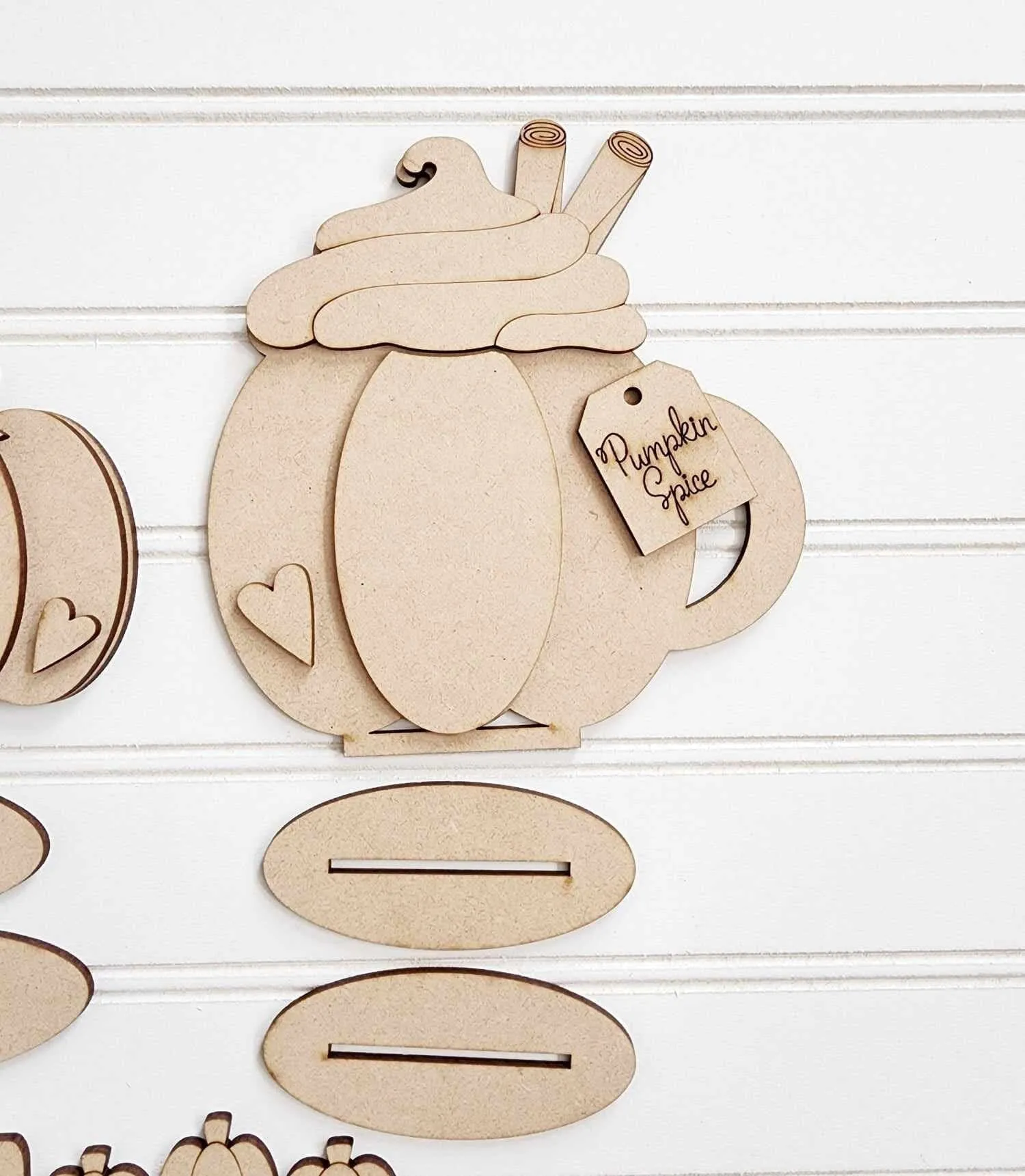 Hello Pumpkin Standing Fall Trio DIY Kit - Wood Blanks for Painting