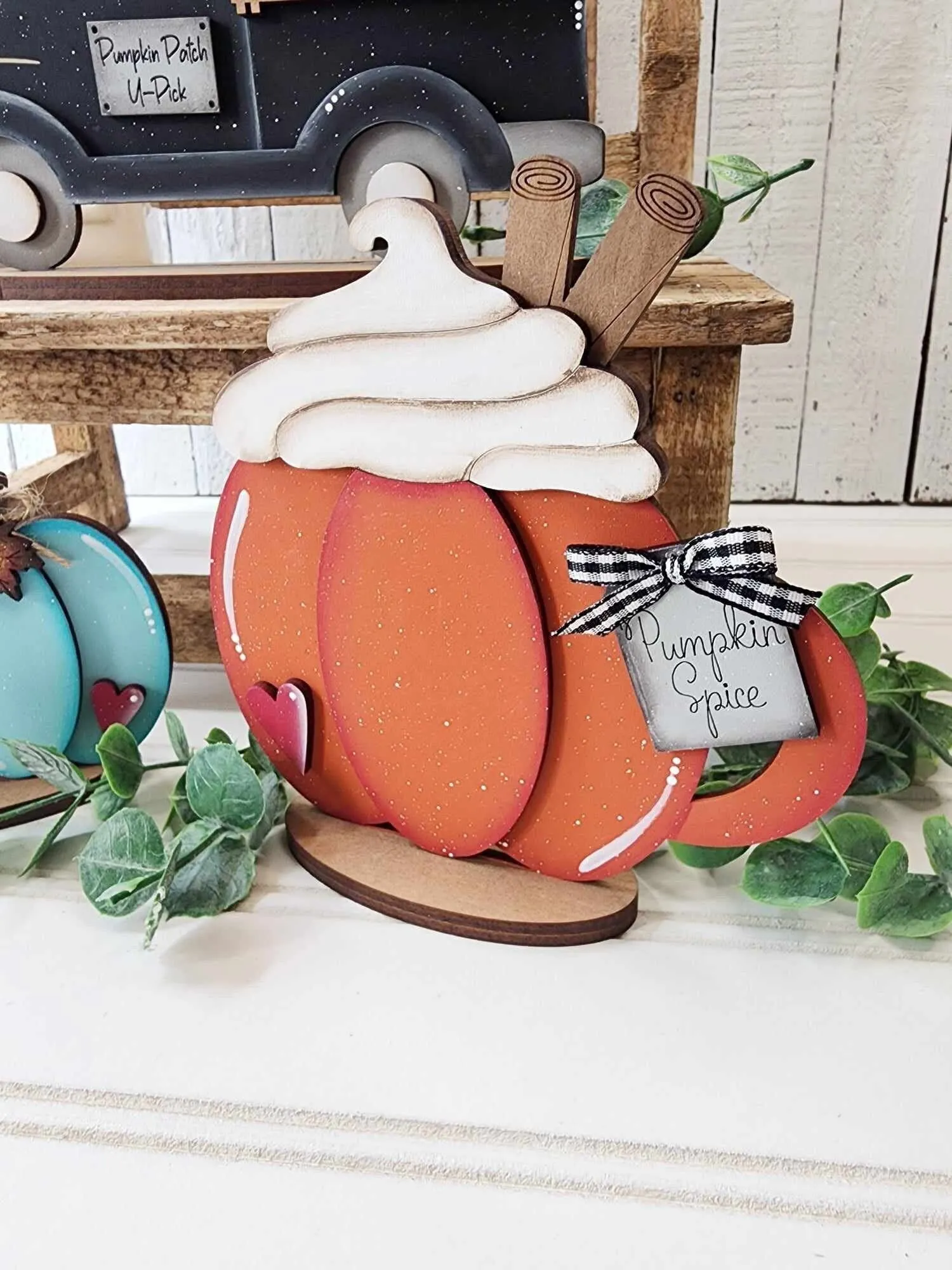 Hello Pumpkin Standing Fall Trio DIY Kit - Wood Blanks for Painting