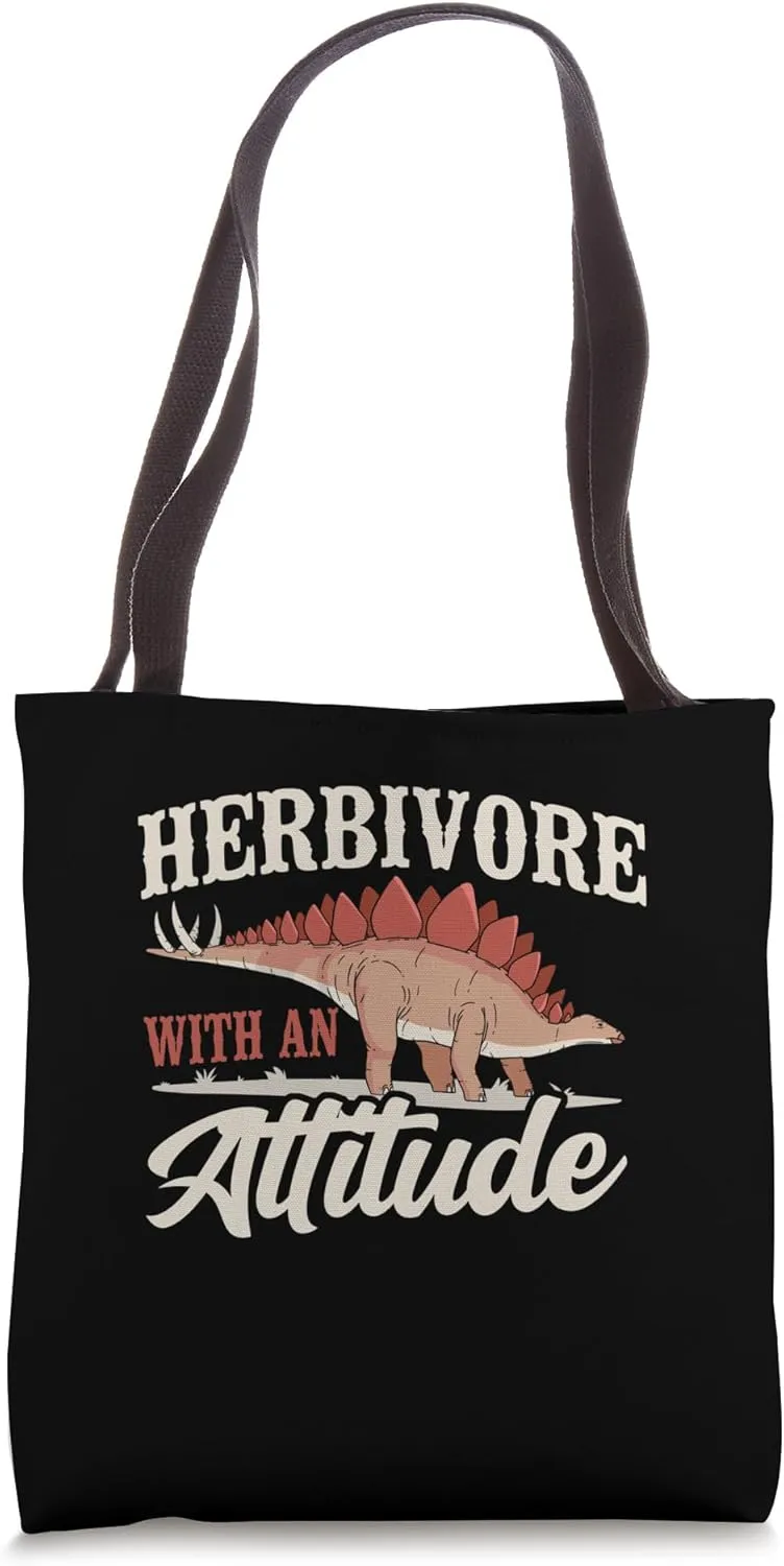 Herbivore With An Attitude Paleontologist Paleontology Tote Bag