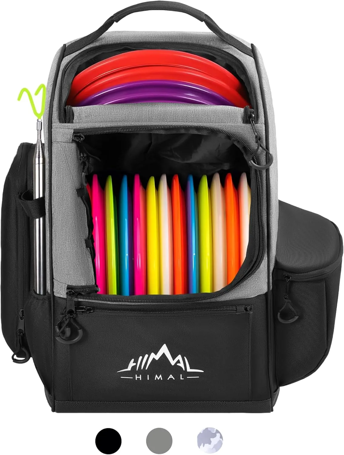 Himal Outdoors Disc Golf Bag with 30  Disc Capacity, Durable Disc Golf Backpack for Men Multiple Storage Pockets