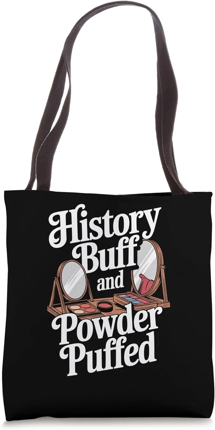 History Buff Civil War Reenactor Powder Puff Style Tote Bag