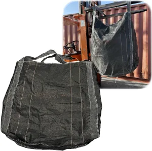 HTTMT- (1Pack) Large 43"x43" Black Flexible Intermediate Bulk Container Bag 2600LBS 1.2Ton /1.3 Cubic Yard/Bulk Bag [P/N: ET-FIBC01-BK]