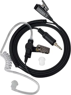 HYS Security Radio Surveillance Headset Earpiece with Clear Acoustic Coil Tube Earbud Audio Kit for YAESU/Vertex Radio VX-6 VX-7E VX-120 VX-127 Alinco Icom (3.5mm S/P 4C Thread)