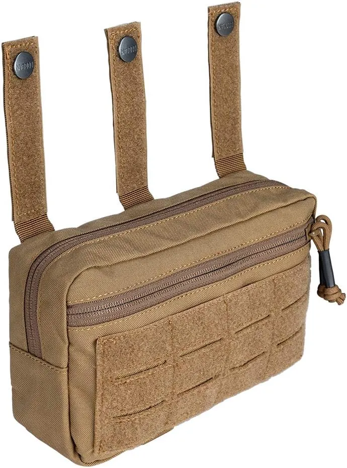 IDOGEAR MOLLE Pouch Admin Dump Sub Abdominal Drop Pouch Dual-Purpose Carrying Kit EDC Bag with MOLLE Hook and Loop Panels 500D Nylon