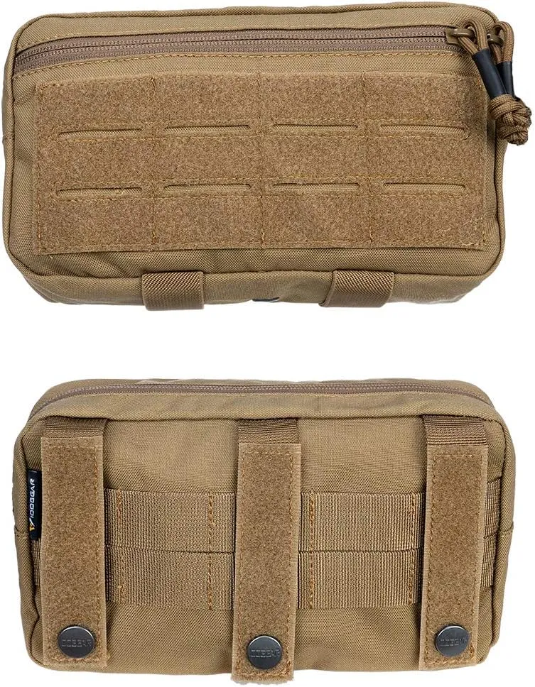 IDOGEAR MOLLE Pouch Admin Dump Sub Abdominal Drop Pouch Dual-Purpose Carrying Kit EDC Bag with MOLLE Hook and Loop Panels 500D Nylon
