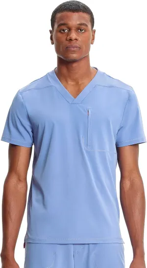Infinity Cherokee Men's V-Neck Scrub Top with Rib-Knit Neckline, Front Shoulder Yokes, and a Center Back Panel IN700A