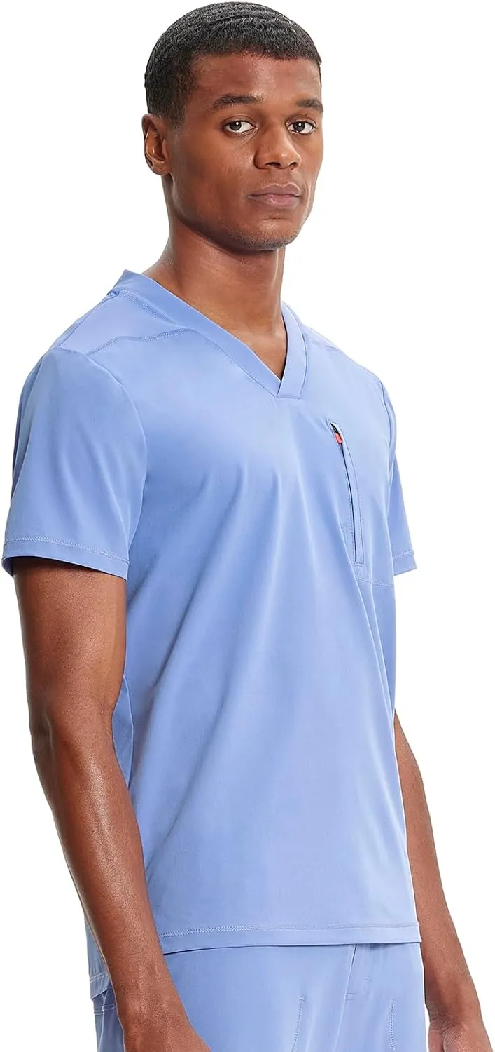 Infinity Cherokee Men's V-Neck Scrub Top with Rib-Knit Neckline, Front Shoulder Yokes, and a Center Back Panel IN700A