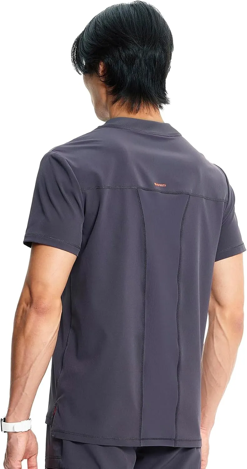 Infinity Cherokee Men's V-Neck Scrub Top with Rib-Knit Neckline, Front Shoulder Yokes, and a Center Back Panel IN700A