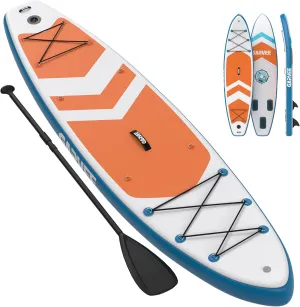 Inflatable Stand Up Paddle Board, 10'6" Inflatable Paddle Boards with Premium Accessories, Non-Slip EVA Deck, Ultra-Light Carry Bag Pump, Meander SUP for Youth & Adults