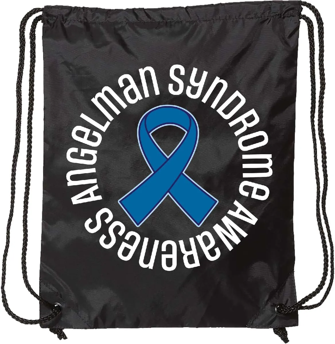 inktastic Angelman Syndrome Awareness Ribbon Drawstring Bag Black 2982d