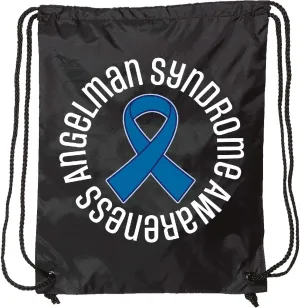 inktastic Angelman Syndrome Awareness Ribbon Drawstring Bag Black 2982d