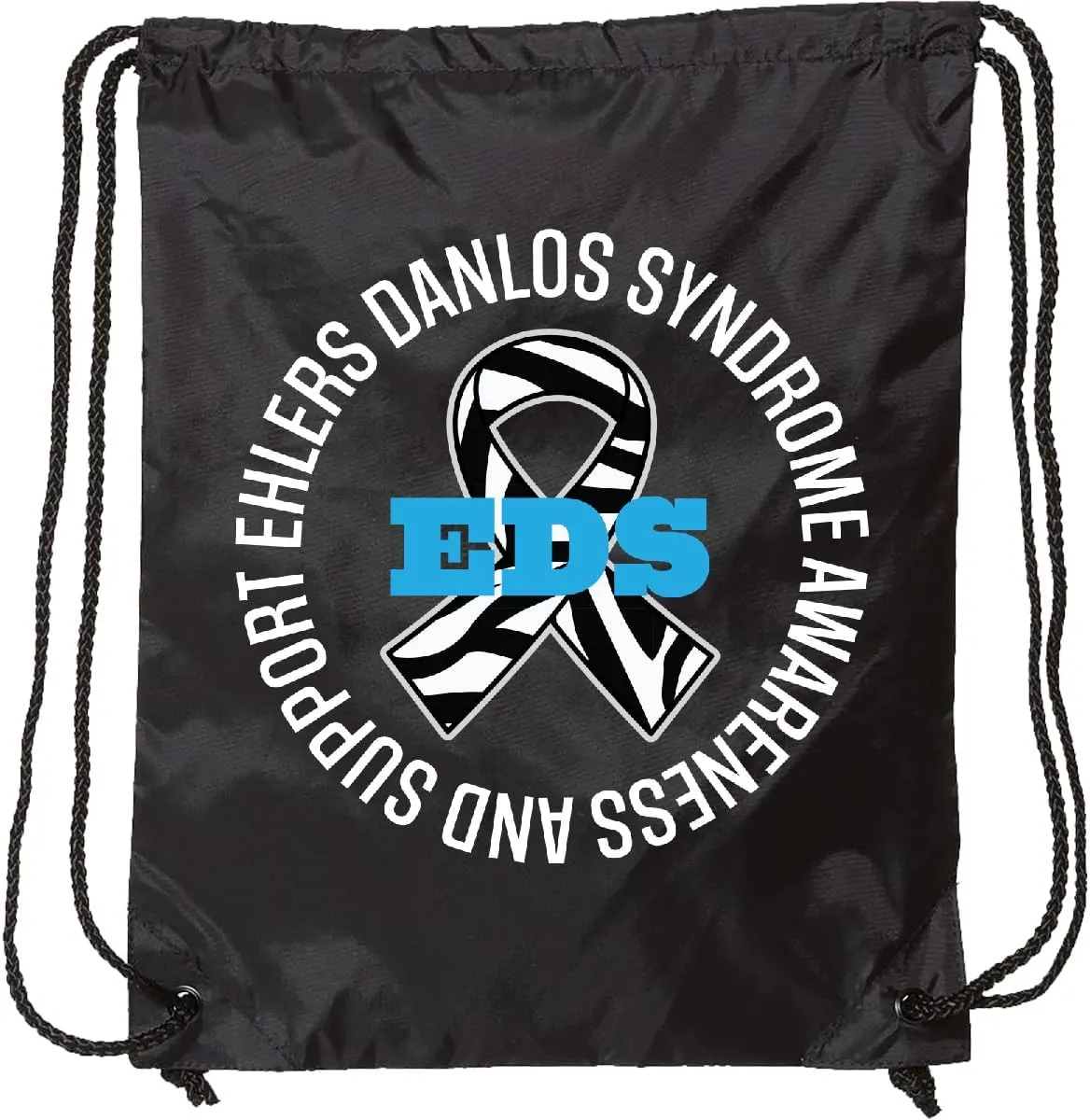 inktastic Ehlers Danlos Syndrome EDS Awareness Walk Drawstring Bag Black 29556