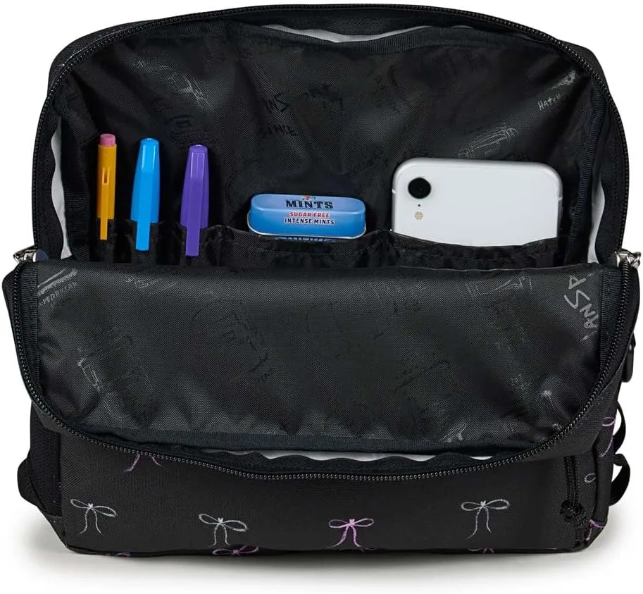 JanSport Central Adaptive Accessory Bag – Wheelchair & Walker Compatible, Versatile Carry Options, Tuck-Away Adjustable Loops, SaniStash Pocket for Easy Access, Bad Bows