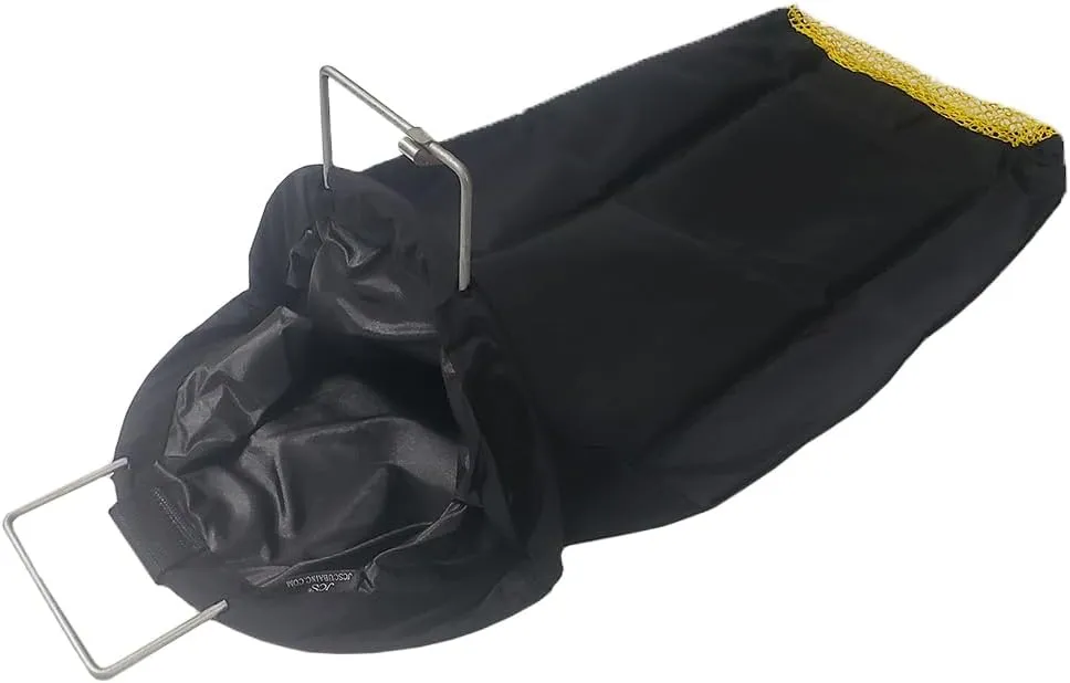 JCS Full Nylon Pack Cloth Lobster Bag with Mesh Bottom (for Drain), Uncoated Wire & D-Ring, 18inch x 30inch