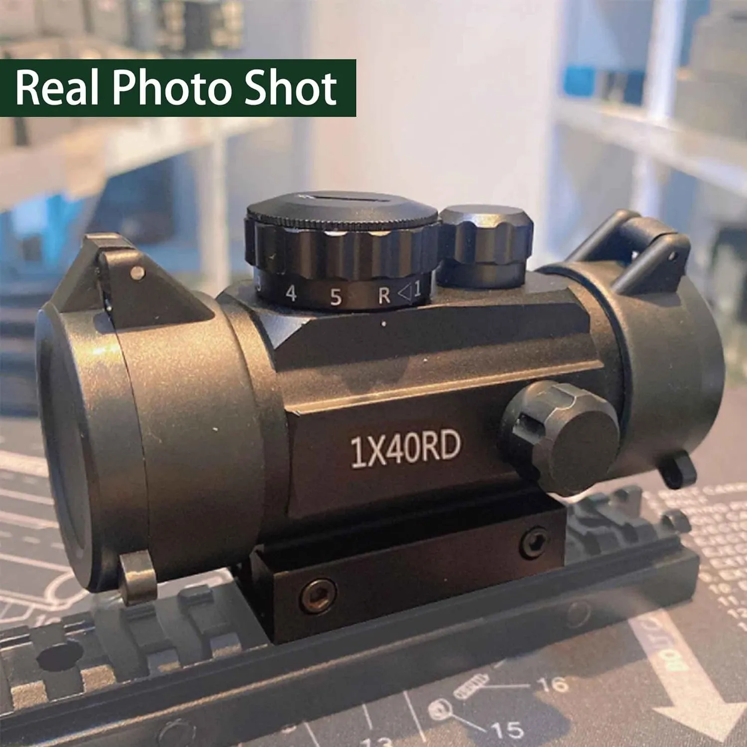 KASENTE 1x40 Red Green Dot Sight Rifle Scope with 20mm / 11mm Picatinny Dovetail Rail Mount