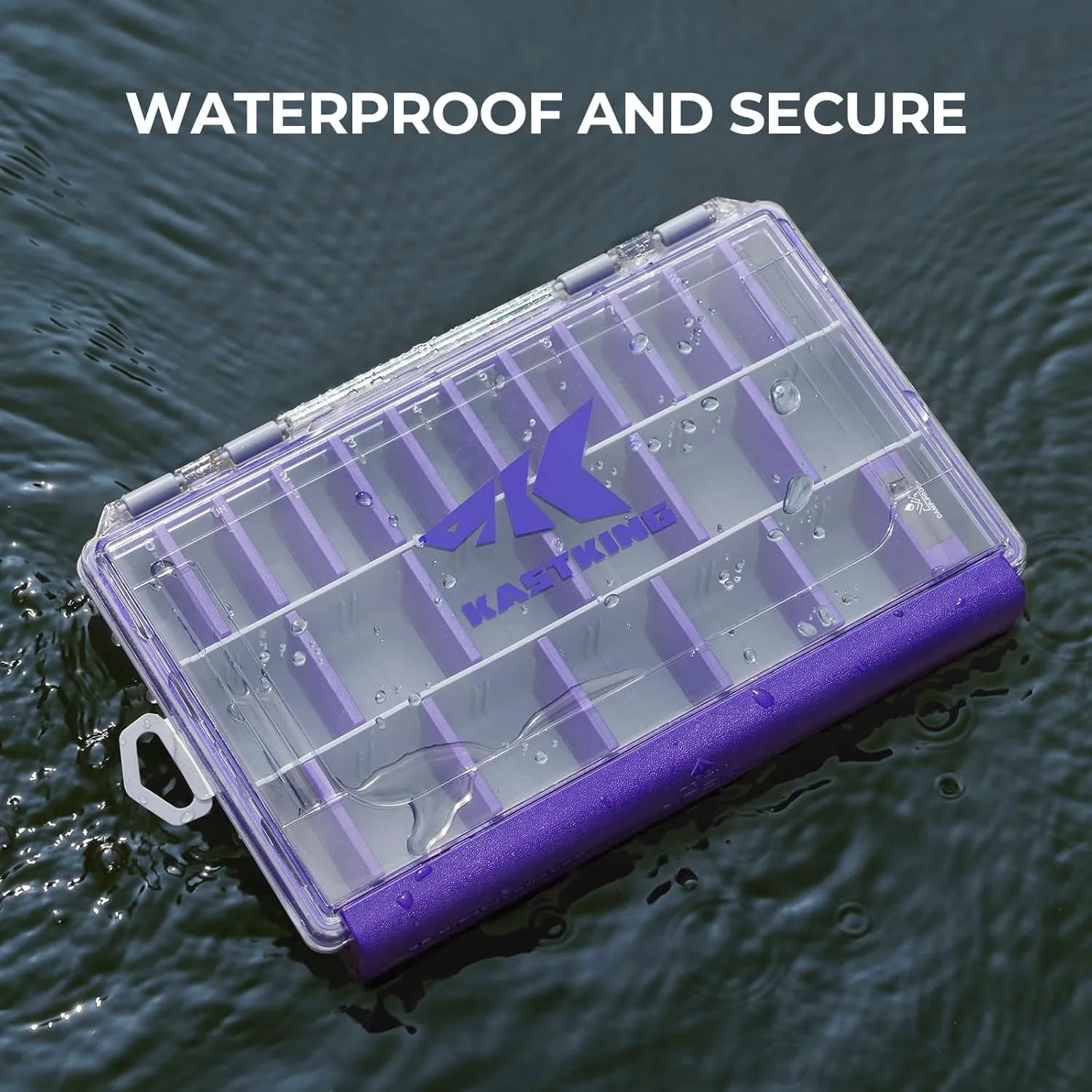KastKing HyperSeal Waterproof Tackle Box — Royale Family Edition, Waterproof 3600 and 3700 Tackle Trays, Fishing Tackle Box Organizer with Removable Dividers
