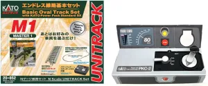 KATO 20-852CP24w Beginning N Gauge Endless Track Basic Set, Master 1, KATO Driving Play Kit (Paper Craft) Included, Railway Model, Introduction Set