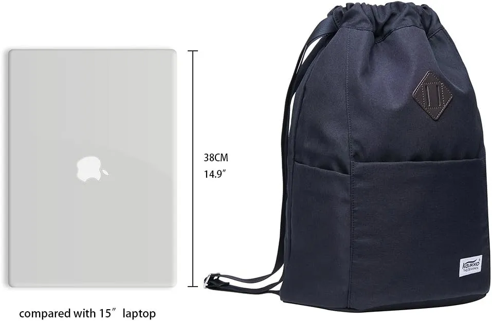 KAUKKO Drawstring Sports Backpack Gym Yoga Bag Shoulder Rucksack for Men and Women