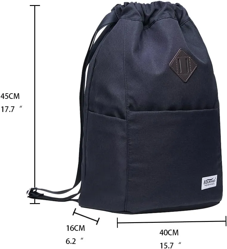 KAUKKO Drawstring Sports Backpack Gym Yoga Bag Shoulder Rucksack for Men and Women