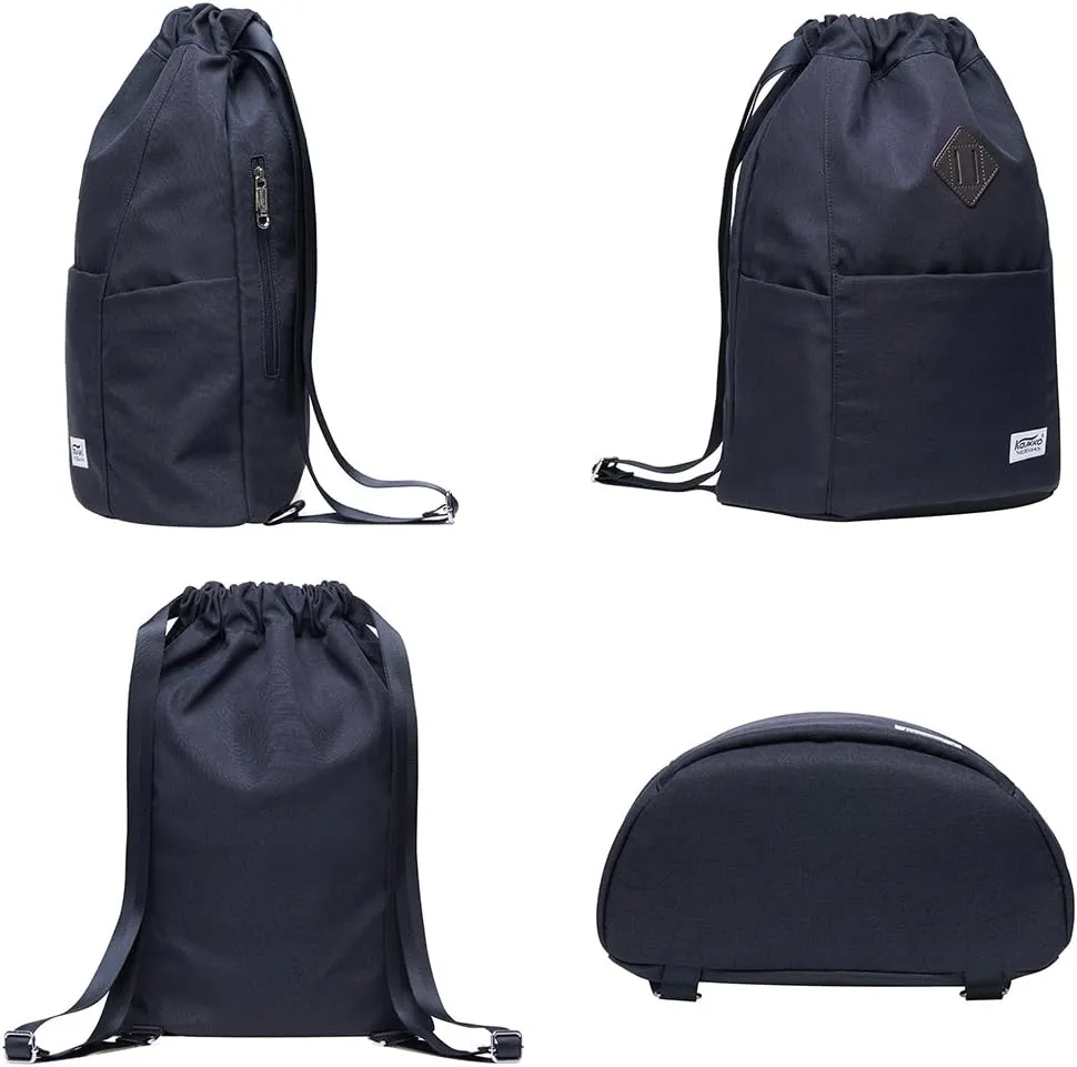KAUKKO Drawstring Sports Backpack Gym Yoga Bag Shoulder Rucksack for Men and Women