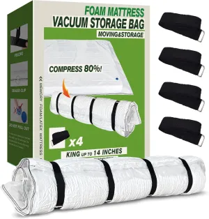 King Mattress Bag for Moving Storage, 5 Mil Heavy Duty Mattress Cover, Thick and Tear Resistant (King)