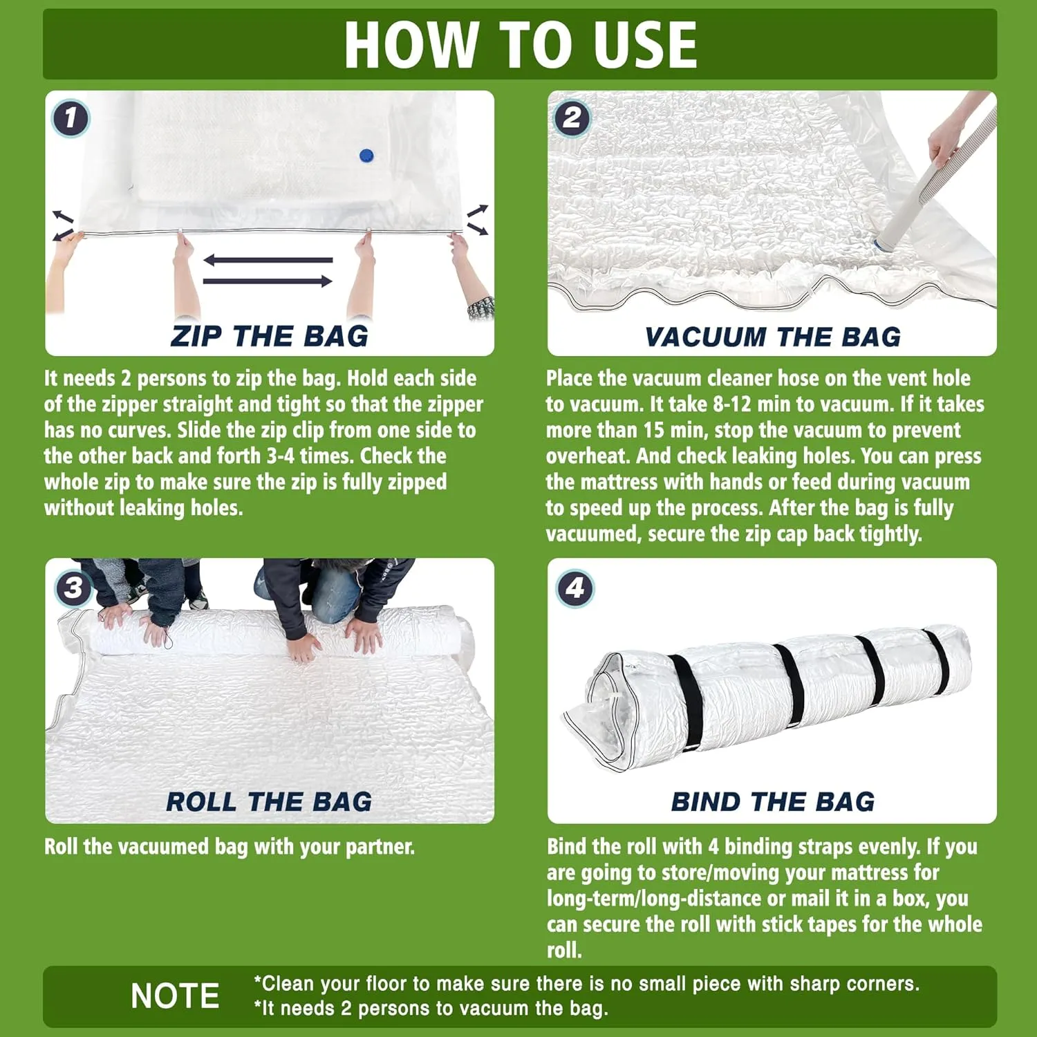 King Mattress Bag for Moving Storage, 5 Mil Heavy Duty Mattress Cover, Thick and Tear Resistant (King)