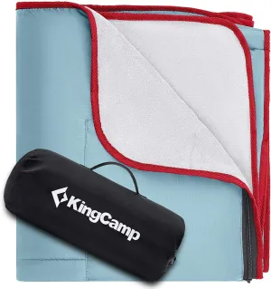 KingCamp Waterproof Outdoor Blanket for Cold Weather, Warm Lightweight Fleece Foldable Blankets, Machine Washable Windproof Throw for World Cup,Stadium, Picnic, Camping, Festival