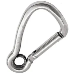 Kong Load Rated Stainless Steel Carabiner Asymmetric Hook with Eye 125mm