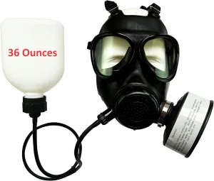 KYNG Gas Mask   40mm NBC Filter- Respirator Tactical CBRN Face Mask with Bottle Straw Hose- Reusable Survival Gas Mask w/Adjustable Straps