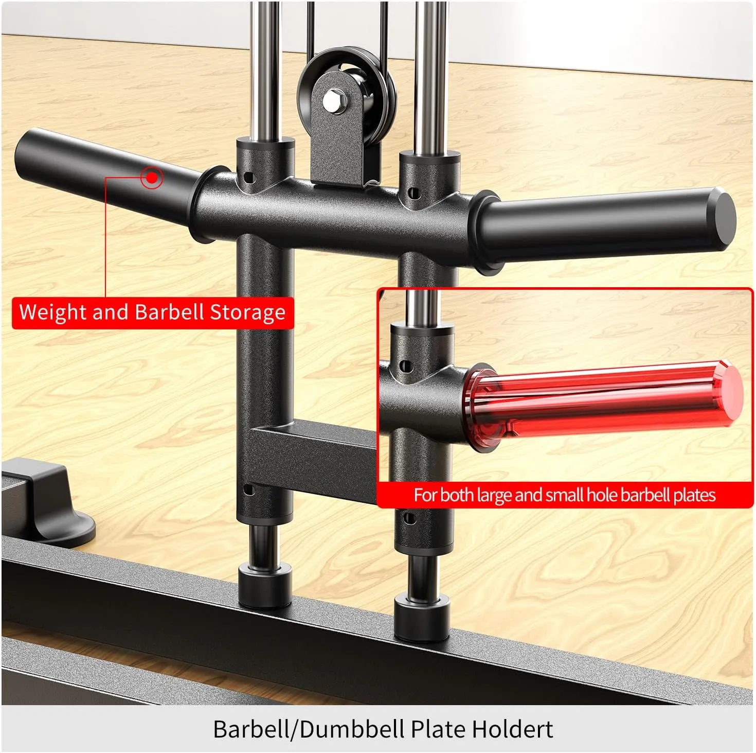 L02 Power Cages Multi-Purpose Squat Rack with Cable Crossover System, Matching Olympic Barbell Weight Set ，Weight Bench, for Garage and Home Gyms