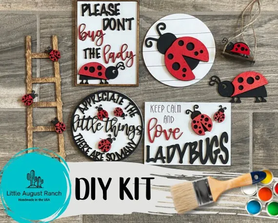 Ladybug Tiered Tray  DIY- Garden Tier Tray Bundle
