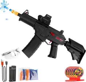 Large Electric Gel Splat Blaster, Splatter Ball Blaster Automatic and Manual with 50,000 Gels for Outdoor Activities-Fighting Shooting Team Game Ages 14 