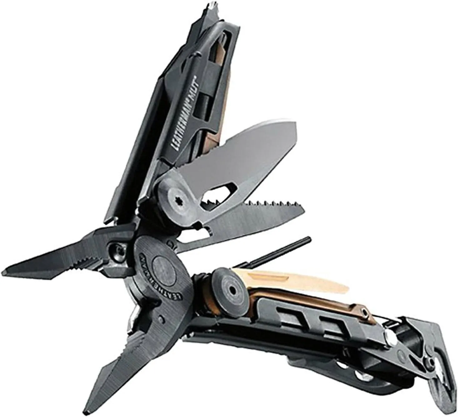 LEATHERMAN, MUT Multitool with Premium Replaceable Wire Cutters and Firearm Tools, Black with MOLLE Black Sheath