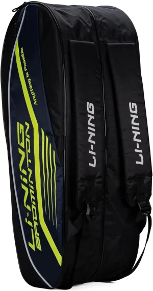 Li-Ning Hot Shot Triple Zipper Polyester Badminton Kit Bag | Easy - Access Compartments | Spacious | Unisex - Men, Boys, Girls, Women